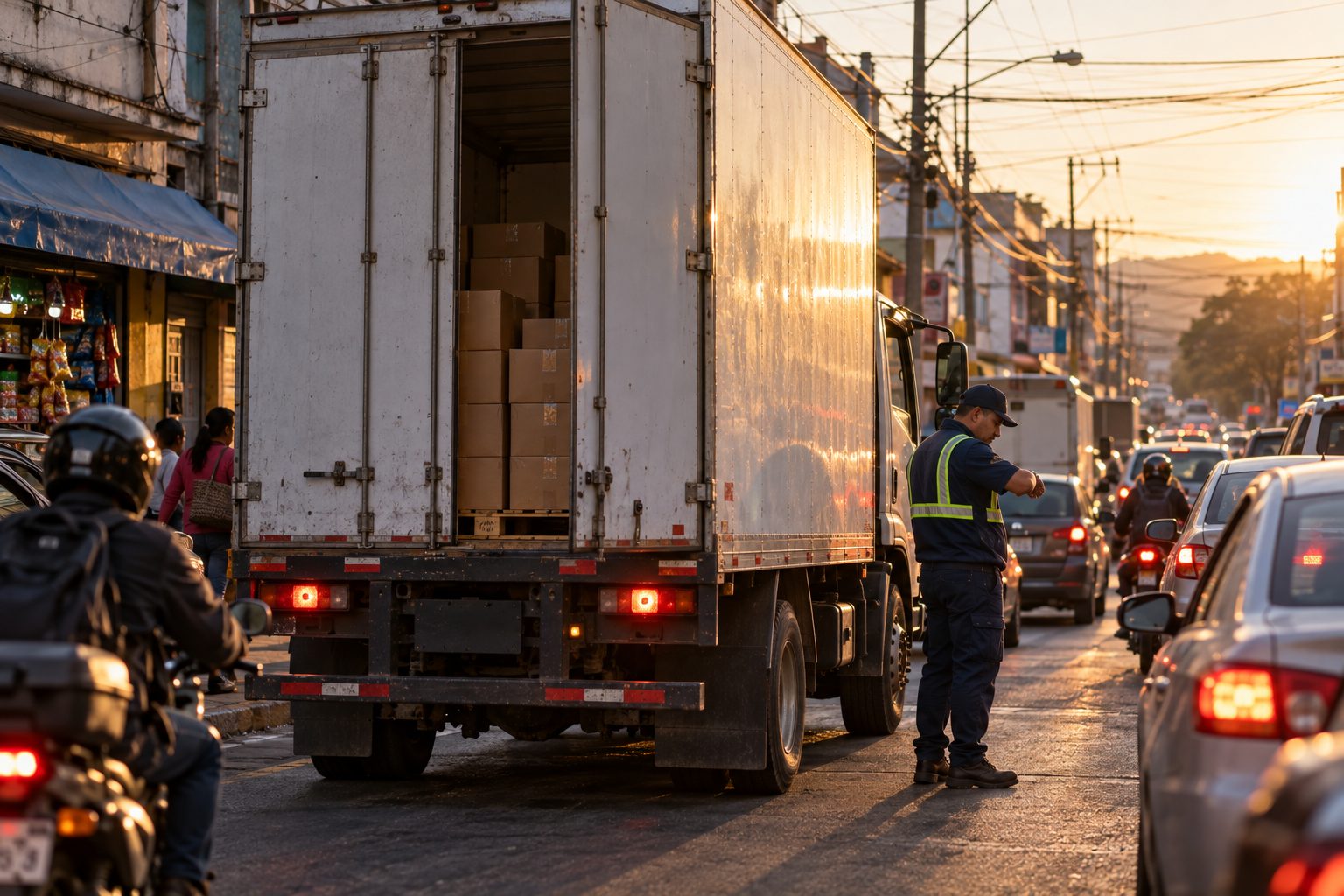 5:00 p. m. Ya no le cabe otra parada. Ese espacio vacío es costo de oportunidad, capital metido en un camión más grande de lo necesario y efectivo que se va en combustible.